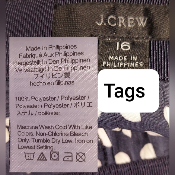 SOLD🚫🚫🚫J.crew Navy blue polka-dot skirt - Picture 9 of 9